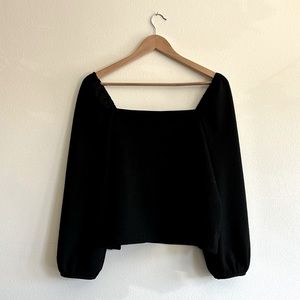 Madewell Black Blouse, Size Medium